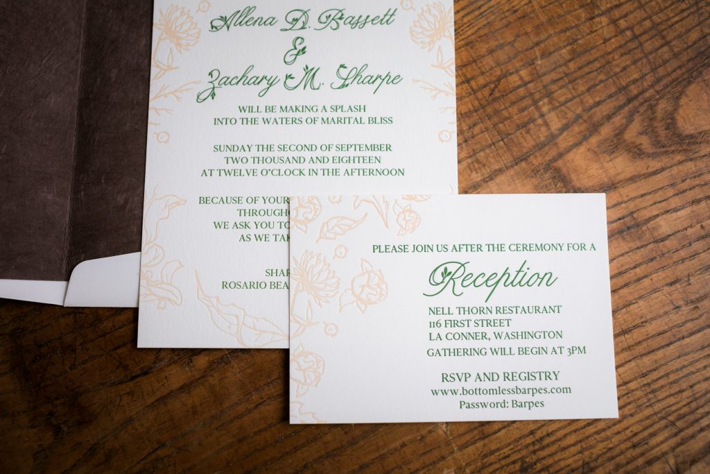 Wedding invitation and RSVP