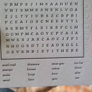 Set of 6 Word Search Postcards
